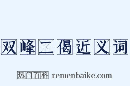 双峰二偈近义词是什么意思的图片